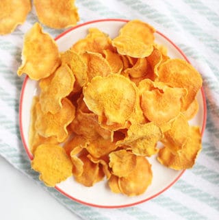 Easy Baked Sweet Potato Chips With Only 1 Ingredient