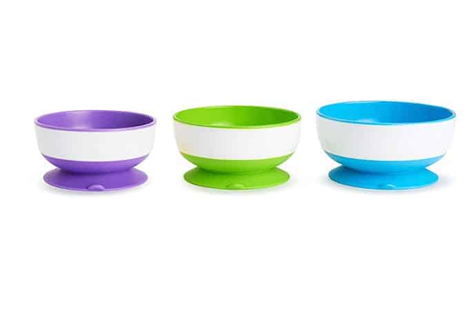ChooMee Silicone Suction Bowls | Extra Strong Suction with Firm Bowl | Ideal for Infant and Toddler Baby LED Feeding | Medium + Small 2 ct