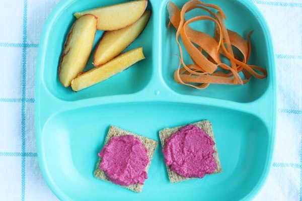 Easy Beet Hummus (to Share with the Kids)