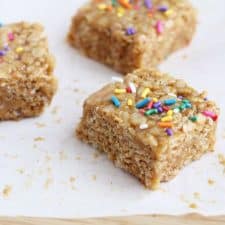 All Natural Peanut Butter Rice Crispy Treats Just 3 Ingredients