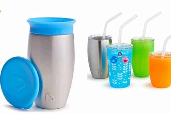 SUPERMAMA Sippy Cups for 1+ Year Old with Spout & Straw(11 Oz) PPSU No  Spill Sippy Cups with Weighted Straw Spill Proof Training Toddler Cups With  Handle for Baby 6+ Months Dark