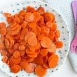 sauteed carrots on a plate