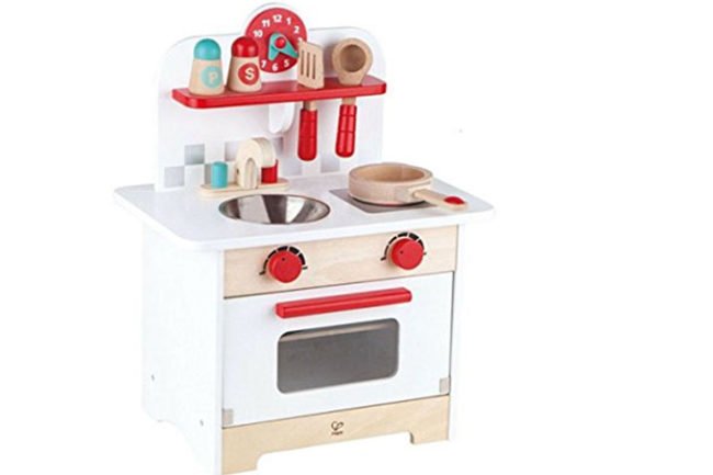 Best Toddler Kitchen Sets Play Kitchens For All Budgets   Hape Red Kitchen Set 650x433 