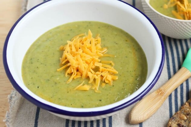 Healthy Broccoli Cheddar Soup (with Extra Protein!)