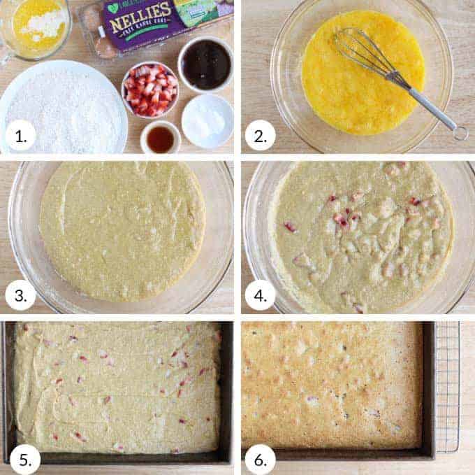 how to make strawberry cake step by step process