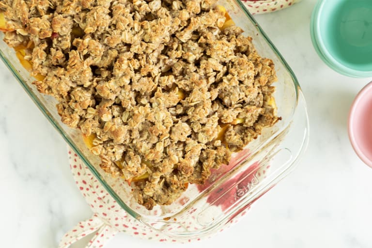 Favorite Peach Crisp Recipe - Yummy Toddler Food