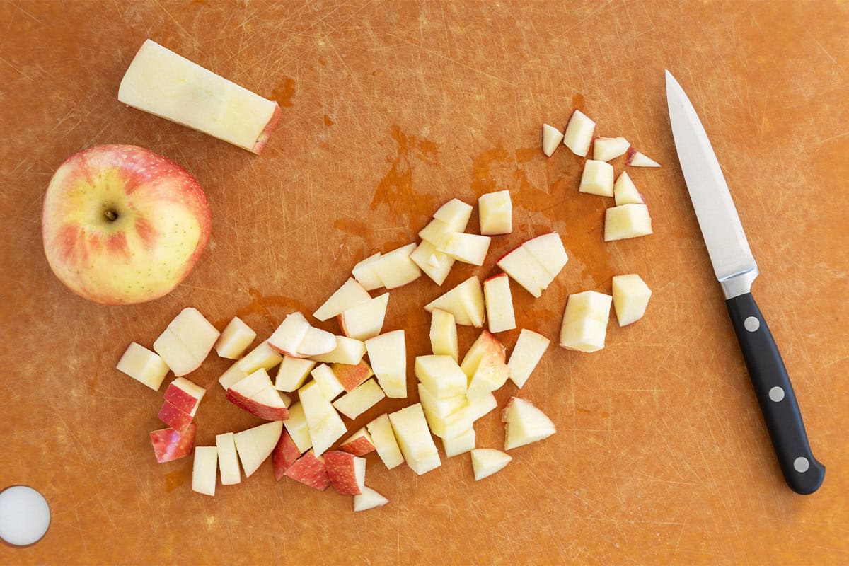 How to make steel cut apple oatmeal, step 1.