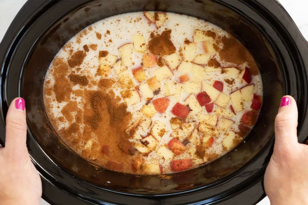 How to make steel cut apple oatmeal, step 2.