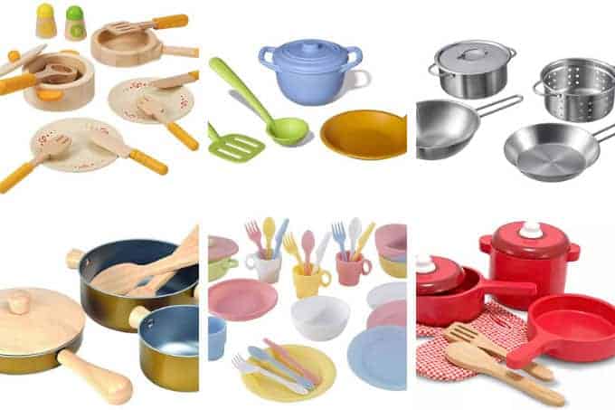 wooden play pots and pans