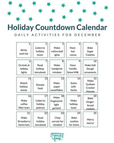 Best Christmas Activities For Kids (+ Free Countdown Calendar!) - Yummy 