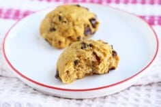 pumpkin-cookies-on-white-plate