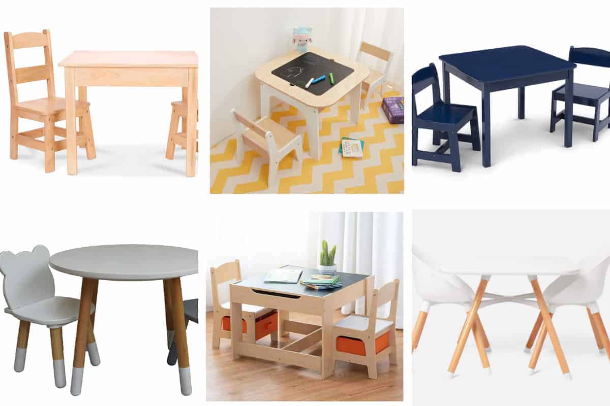 Children's table. The kindergarten plastic folding table and chair