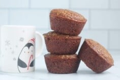 stack of gingerbread muffins