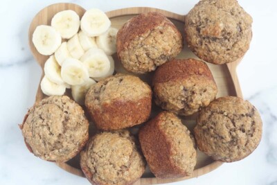 banana-bread-muffins-on-bear-plate