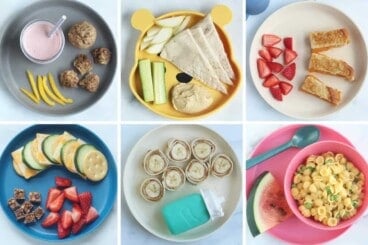 shortcut toddler meals in grid of 6.