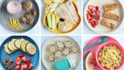 shortcut toddler meals in grid of 6.