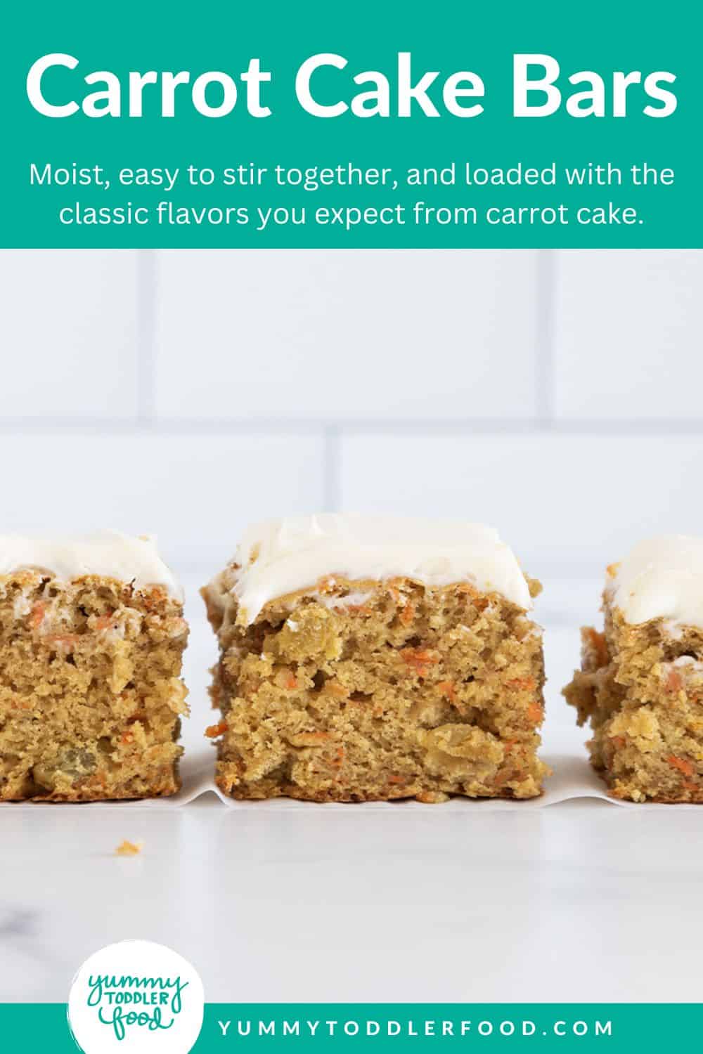 Carrot cake bars pin.