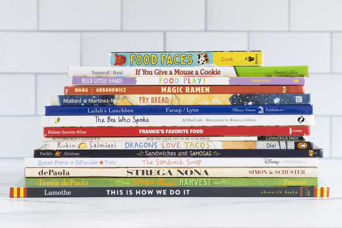 stack of childrens books