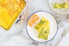 sheet pan eggs on plate.