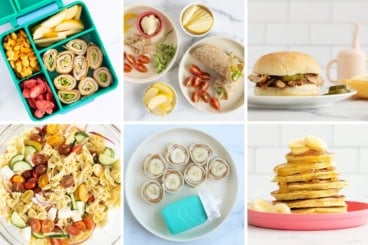vacation meals in grid of 6 options.