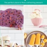 Frozen dessert recipes pin.