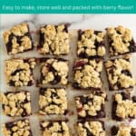 blueberry oatmeal bars pin.