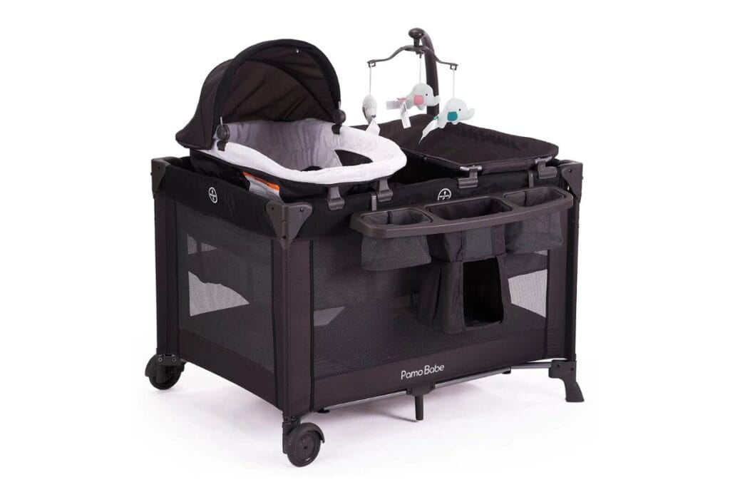 Pamo Babe Nursery Center with Bassinet and Changing Table