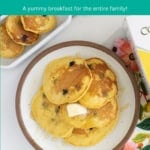 Easy Cornmeal pancakes pin.